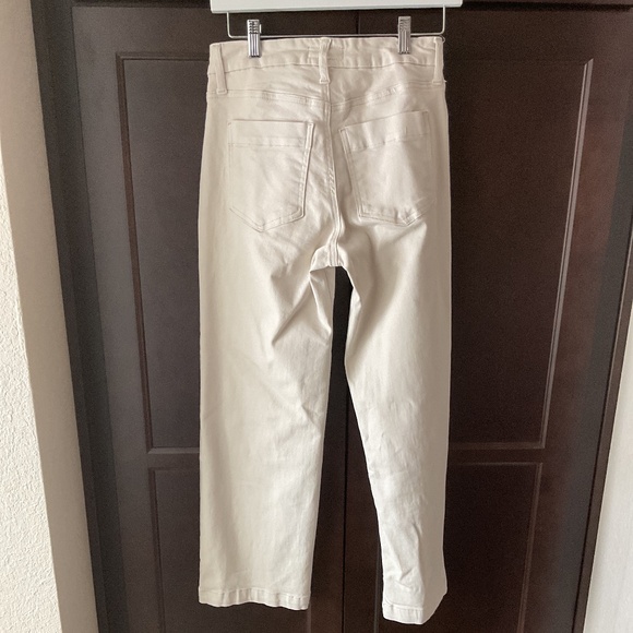 Kut from the Kloth Charlotte High Rise Cropped Wide Leg Ecru SIZE 0 - Picture 3 of 4